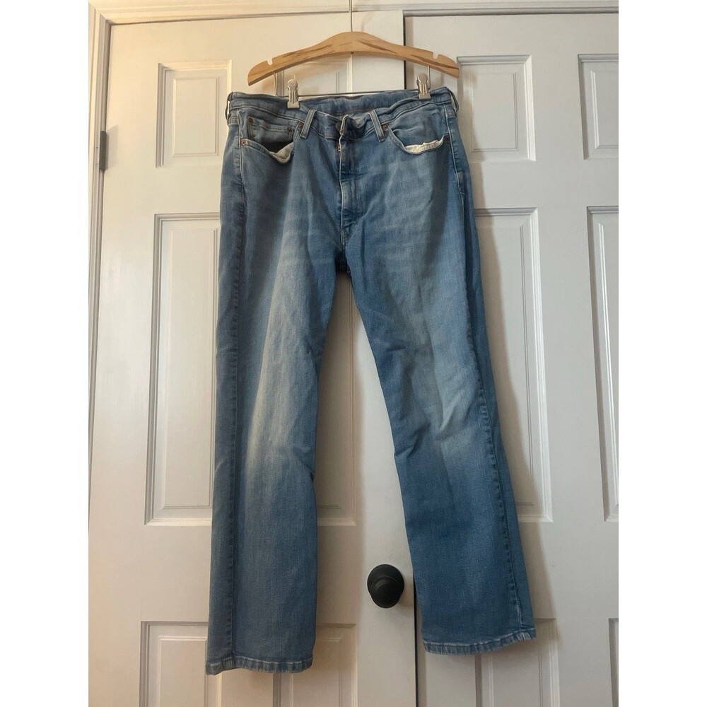 Levi's 514 Men's Straight Fit Jeans Size 40x30 Blue Denim Casual Classic Wash